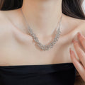 Sweet Cool Alloy Zircon Irregular Geometric Tassel Drop Earrings With Silver Pins view 4