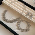 Sweet Cool Alloy Zircon Irregular Geometric Tassel Drop Earrings With Silver Pins view 3