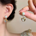 Transparent Resin Colorful Polka Dot Round Ball Stud Earrings, Fresh Geometric 2026 Design view 4