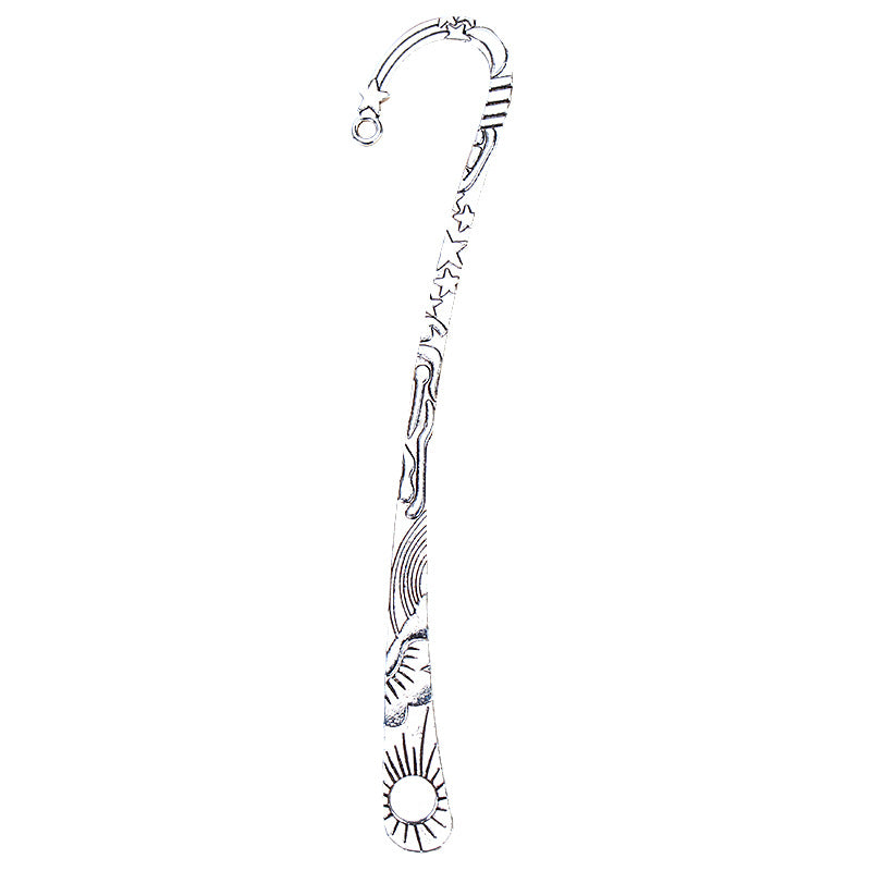 Vintage Sun Moon Star Alloy Hair Stick Bookmark 123x23mm