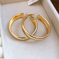 Minimalist Modern Iron Round Hoop Earrings With Silver Pins And Glossy Metal Finish view 4