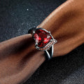 Sweet Cool Heart Four Prong Zircon Ring For Women, Niche Asian Style Romantic Fashion Jewelry view 2