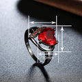 Sweet Cool Heart Four Prong Zircon Ring For Women, Niche Asian Style Romantic Fashion Jewelry view 4