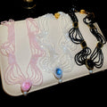 French Court Style Multi Layer Crystal Beaded Lace Pearl Collarbone Necklace For Women view 4