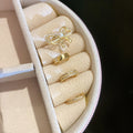 Korean Style Copper Zircon Bow Pearl Clip-on Earrings, Light Luxury No-Piercing Ear Cuffs view 4