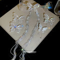 Old Money Alloy Rhinestone Butterfly Jewelry Set With Wrap Hair Clip Necklace And Stud Earrings view 4