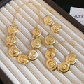 European American Alloy Conch Shell Jewelry Set With Ring Bracelet Earrings And Necklace view 3