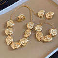 European American Alloy Conch Shell Jewelry Set With Ring Bracelet Earrings And Necklace view 1