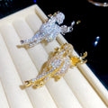 14K Gold Plated Copper Horse Brooch With Zircon, Light Luxury Elegant Women's Outfit Accessory view 2