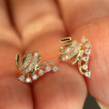 Minimalist Spiral Hollow Flower Stud Earrings For Women, Elegant Daily Wear Jewelry view 1