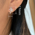Minimalist Spiral Hollow Flower Stud Earrings For Women, Elegant Daily Wear Jewelry view 4