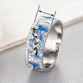 New Chinese Style Forest Orchid Ring For Women Iris Floral Fresh Chinese Painting Oil Earrings view 3