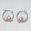 Cute Axolotl Earrings, Oil Painted Mexican Salamander Animal Design Fashion Jewelry view 2