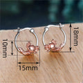 Cute Axolotl Earrings, Oil Painted Mexican Salamander Animal Design Fashion Jewelry view 4