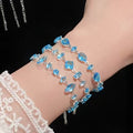 Light Luxury Oval Zircon Adjustable Bangle Geometric Fashion Jewelry For Women view 1
