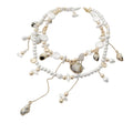 Double Layer Shell Faux Pearl Necklace For Women, Bohemian Old Money Geometric Collarbone Jewelry view 5