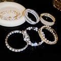 French Vintage Rhinestone Teardrop Pearl Beaded Bangle Elegant Light Luxury Princess Style Jewelry view 4
