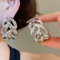 Alloy Chain C-Shaped Geometric Pendant Drop Earrings For Women, Statement Luxury Style view 3
