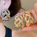 Alloy Chain C-Shaped Geometric Pendant Drop Earrings For Women, Statement Luxury Style view 1