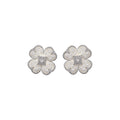 Light Luxury Copper Zircon Pearl Flower Stud Earrings Fresh Sweet Fashion Ear Jewelry view 5