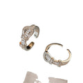 Light Luxury Copper Open Bangle With Sparkling Zircon Oval Ring Design Fashion Hand Jewelry view 5