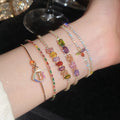Light Luxury Copper Zircon Flower Open Adjustable Bangle For Women Fashion Jewelry view 1