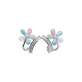 Light Luxury Copper Adjustable Bangle With Resin Zircon Butterfly And Flower Design view 5