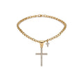 Alloy Cross Pendant Sweater Necklace For Women Minimalist Sweet Cool Geometric Collarbone Chain view 5