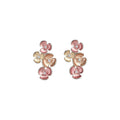 Sweet Floral Alloy Stud Earrings With Rhinestone Inlay And Silver Posts For Summer view 5