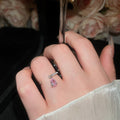 Copper Teardrop Zircon Open Ring, Minimalist Modern Adjustable Index Finger Jewelry view 3