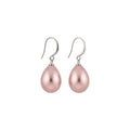 Faux Pearl Teardrop Pendant Drop Earrings, Vintage Minimalist OL Fashion Women's Jewelry view 5
