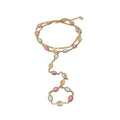 Rainbow Resin Oval Double Layer Beaded Bracelet Ring Hand Chain Geometric Light Luxury Jewelry view 5