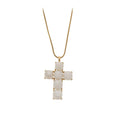 2026 New Resin Cross Pendant Necklace Maillard Style Geometric Clavicle Choker Jewelry view 5