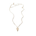 Korean Style Alloy Pointed Heart Totem Necklace Geometric Old Money Light Luxury Collarbone Chain view 5