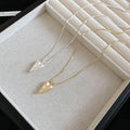 Korean Style Alloy Pointed Heart Totem Necklace Geometric Old Money Light Luxury Collarbone Chain view 4