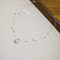 Old Money Style Double Layer Faux Pearl Beaded Rhinestone Geometric Clavicle Necklace view 4