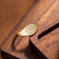Hand Drawn Line Sun Open Ring, Simple Minimalist Goddess Style French Commuter Jewelry view 3