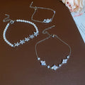 Light Luxury Faux Pearl Cubic Zirconia Beaded Flower Bangle Vintage Elegant Jewelry view 2