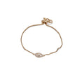 Light Luxury Copper Zircon Eye Pendant Necklace Bracelet Jewelry Set, Oval Minimalist Style view 5