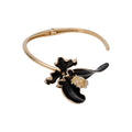 Old Money Style Alloy Rhinestone Enamel Flower Choker Necklace view 5