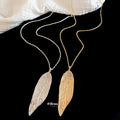 Sparkling Zircon Crinkle Leaf Alloy Necklace For Women Old Money Light Luxury Collarbone Chain view 4