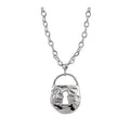 Iron Lock And Key Pendant Sweater Necklace Geometric Old Money Style Collarbone Chain view 5