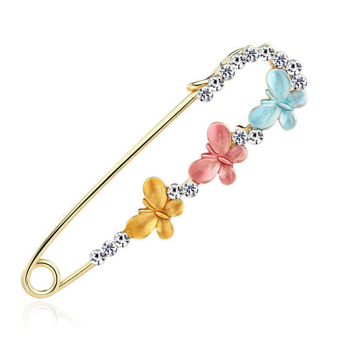 Gold Tone Silver Tone Ribbon Bow Enamel Two Designs Metal Brooch Pin