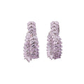Luxurious Copper Heart Stud Earrings With Silver Posts And Sparkling Zircon Sweet Design view 5
