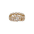 18K Gold Plated Copper Zircon Multi Layer Palace Style Statement Ring For Women view 5