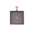 Square Cabochon Pendant Trays in Five Metal Finishes view 5