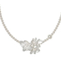 French Vintage Zircon Floral Faux Pearl Necklace Elegant Old Money Collarbone Choker view 5
