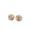 Colorful Acrylic Rhinestone Alloy Round Geometric Stud Earrings Light Luxury Fresh Style view 5
