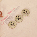 18mm Double-Sided Reindeer Round Alloy Charm Pendant