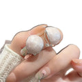 Alloy Oval Enamel Clip-on Earrings Geometric Fashion Sweet Minimalist Ear Jewelry view 5